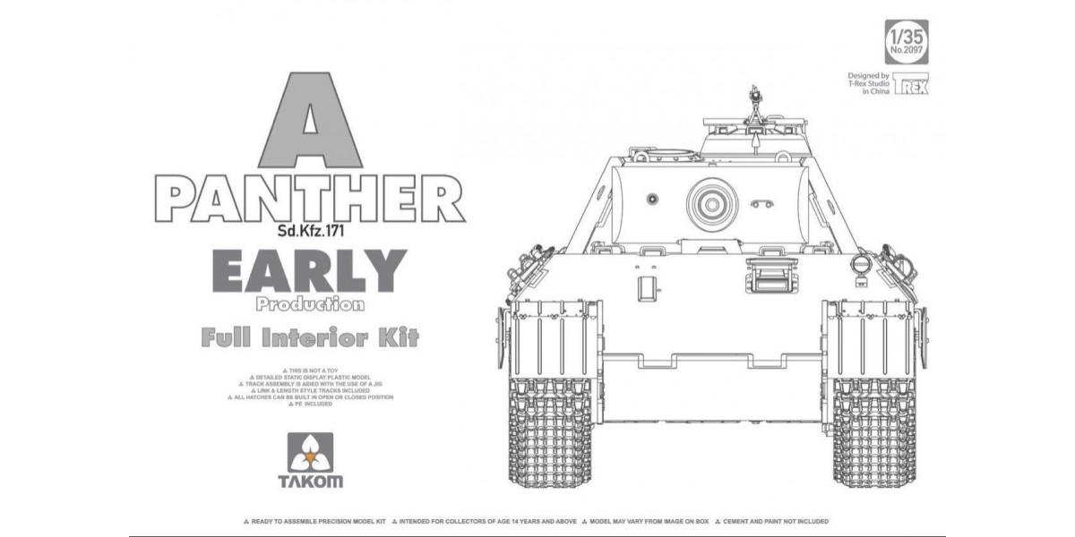 1/35 Panther Ausf.A early Production w/ Full interior