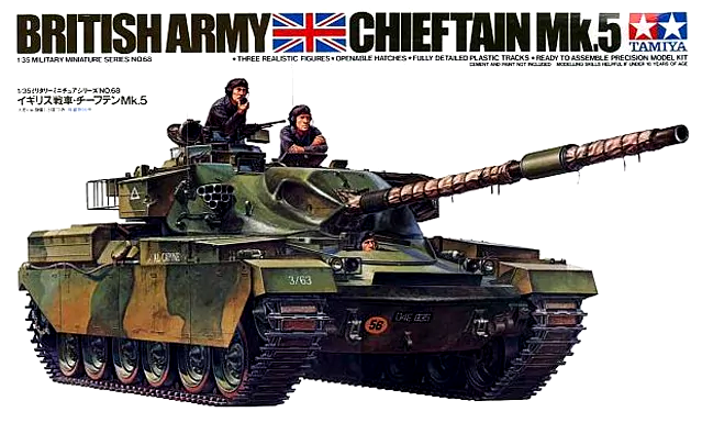 1:35 British Chieftain Mk. 5 Tank - 3 figures